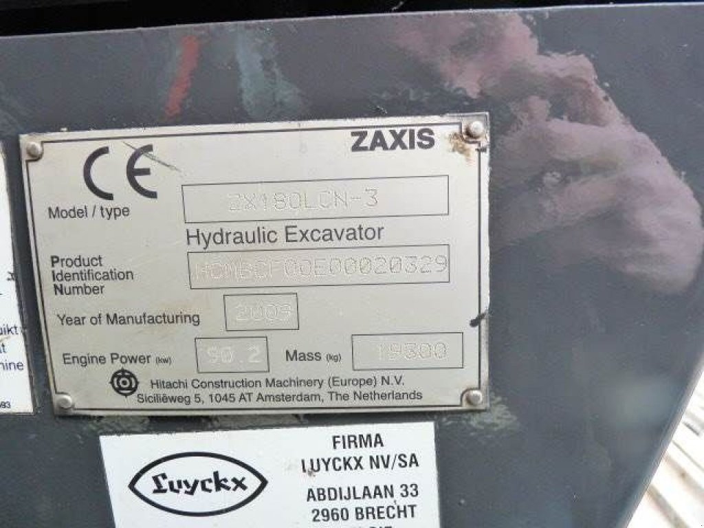 Kettenbagger des Typs Hitachi ZX 180 LC N-3, Gebrauchtmaschine in Roosendaal (Bild 7)