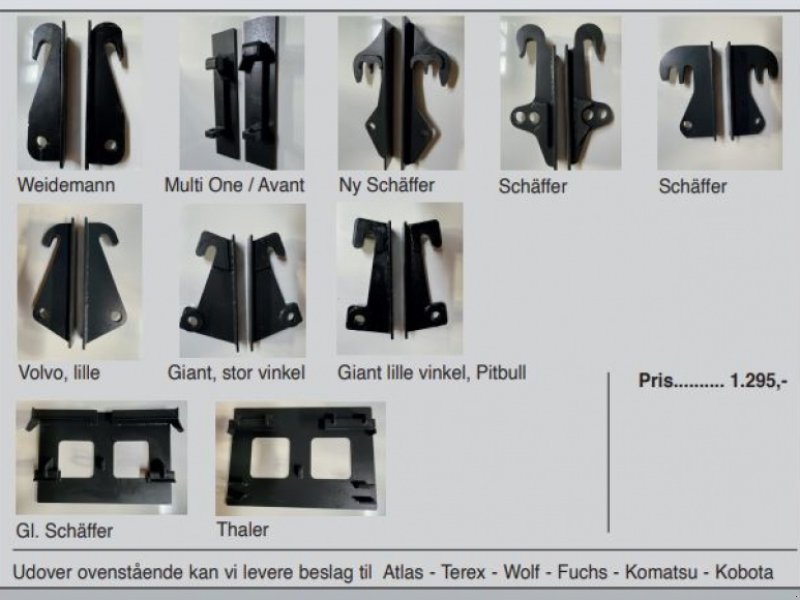Sonstiges typu Universal Svejsebeslag til minilæsser, Gebrauchtmaschine v Vrå (Obrázek 1)