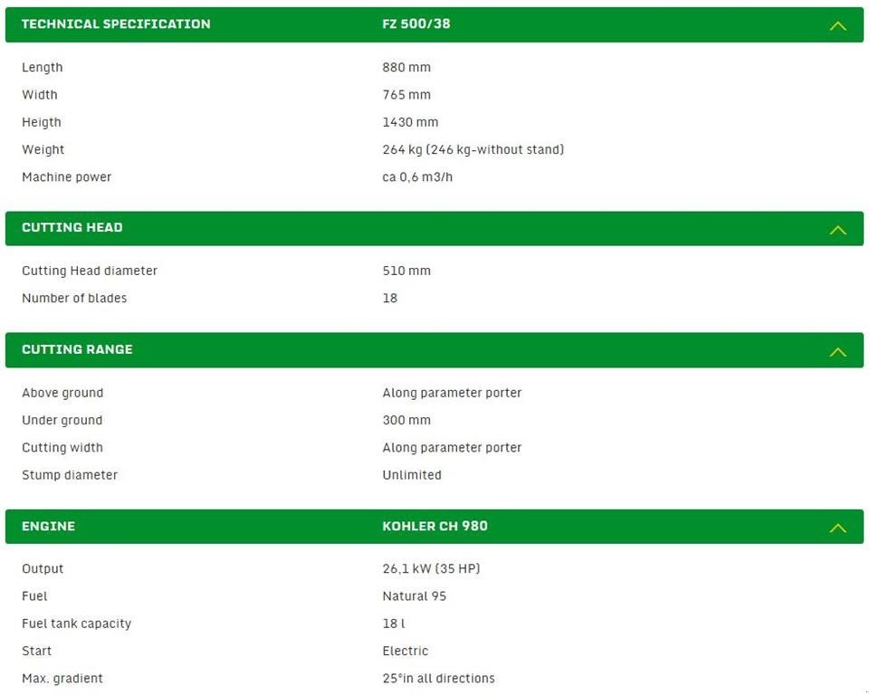 Stockfräse typu laski FZ 500/38, Gebrauchtmaschine v Vrå (Obrázek 7)