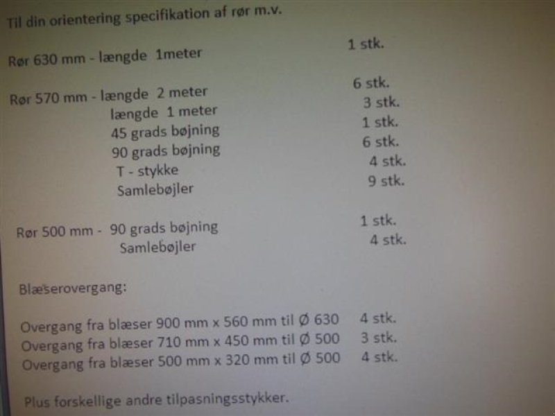 Sonstige Getreidelagertechnik typu Sonstige Galvaniserede bøjninger/rør, Gebrauchtmaschine w Egtved (Zdjęcie 4)