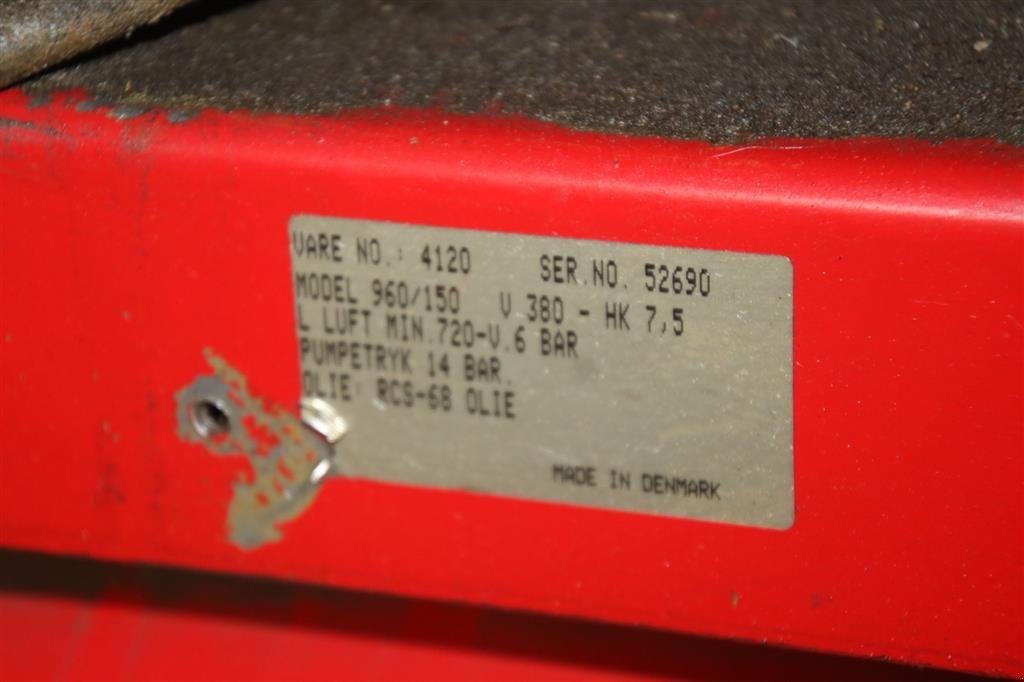 Sonstiges tip Sonstige KGK 969/150 Kompressor, Gebrauchtmaschine in Høng (Poză 6)