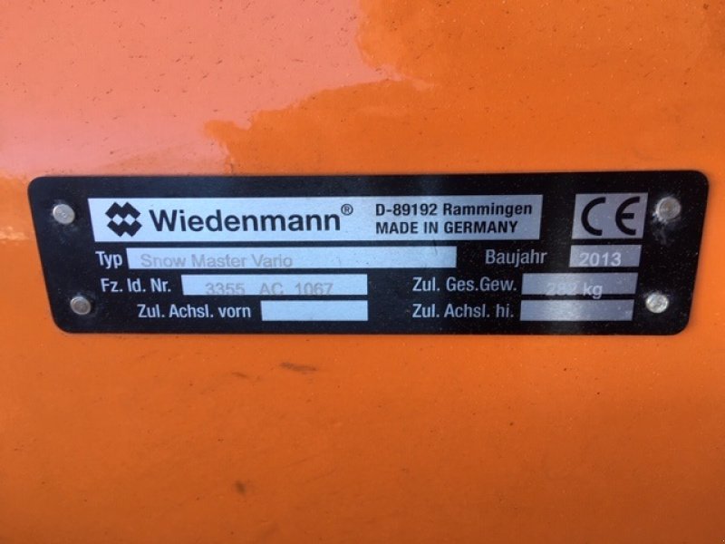 Schneeräumschild typu Wiedenmann SNOWMASTER VARIO 3355 AC 1067, 2M, Gebrauchtmaschine v Helsinge (Obrázek 6)