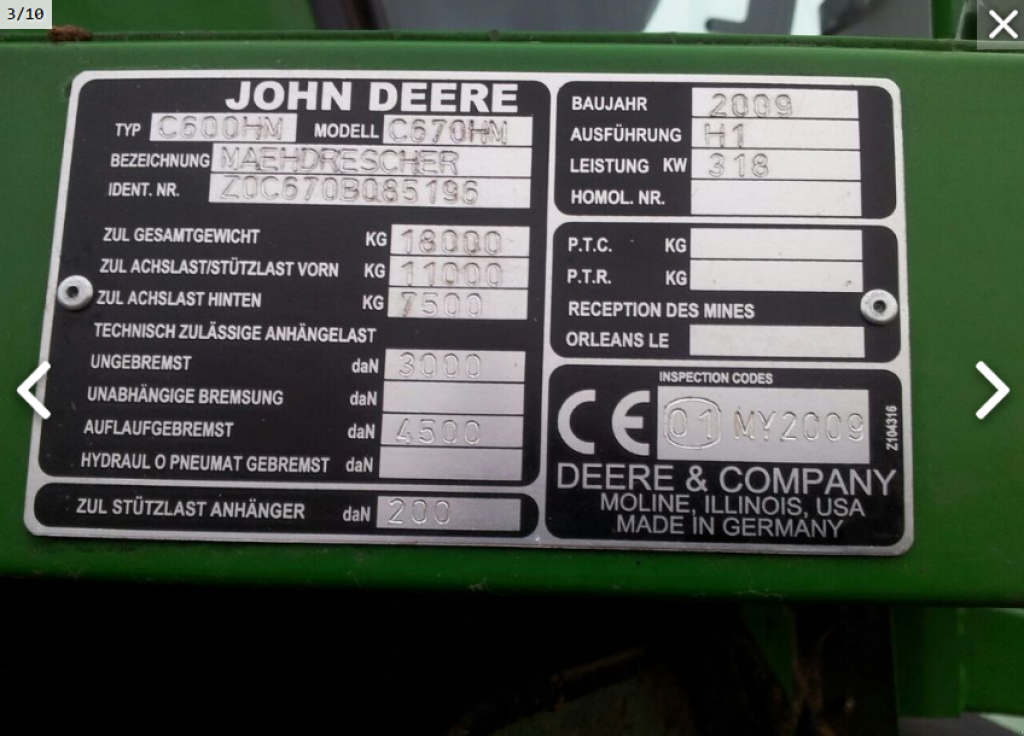 Oldtimer-Mähdrescher a típus John Deere C670, Neumaschine ekkor: Озеряни (Kép 3)