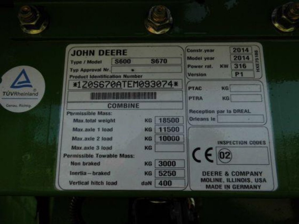 Oldtimer-Mähdrescher a típus John Deere S670, Neumaschine ekkor: Полтава (Kép 4)