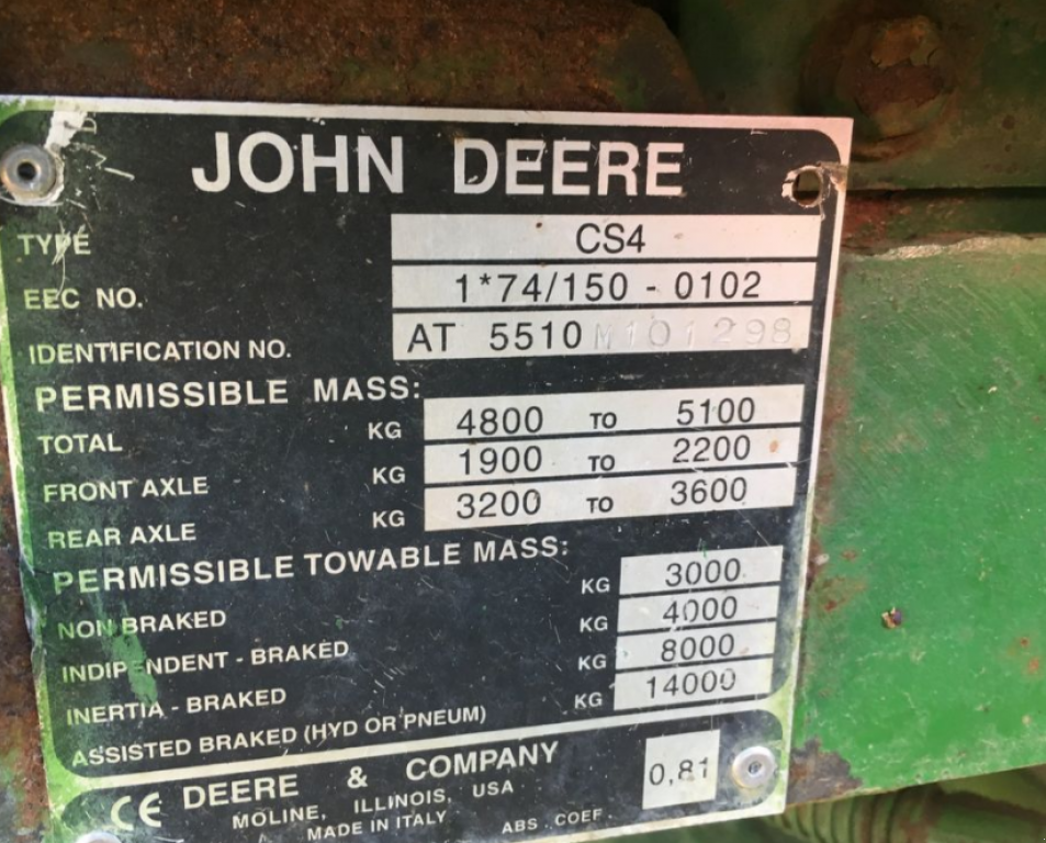 Oldtimer-Traktor a típus John Deere 5510,  ekkor: Теплик (Kép 3)