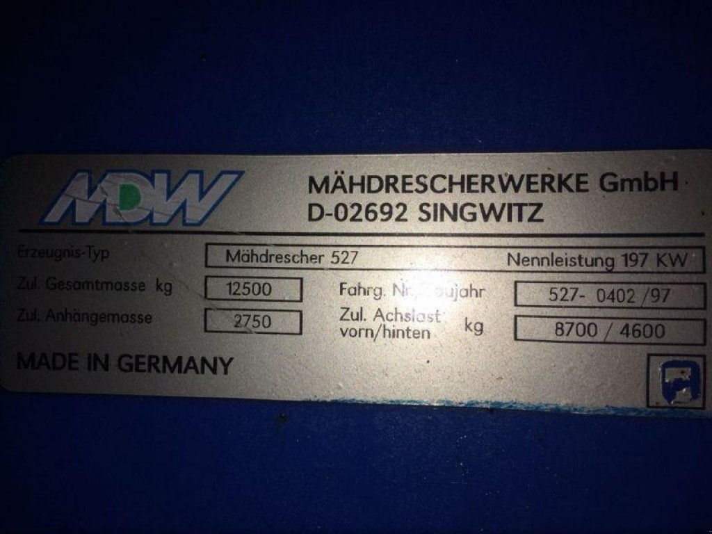 Oldtimer-Mähdrescher del tipo MDW MDW 527 STS, Neumaschine In Полтава (Immagine 9)