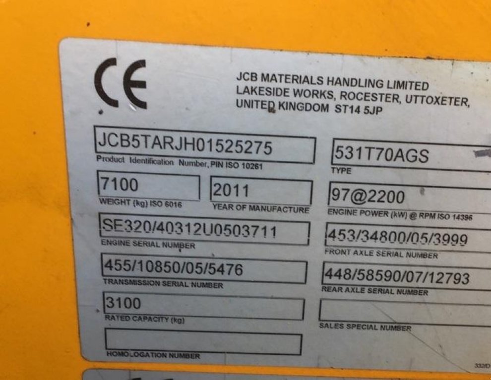 Teleskopstapler of the type JCB 531-70 Agri Super, Neumaschine in Чабани (Picture 5)