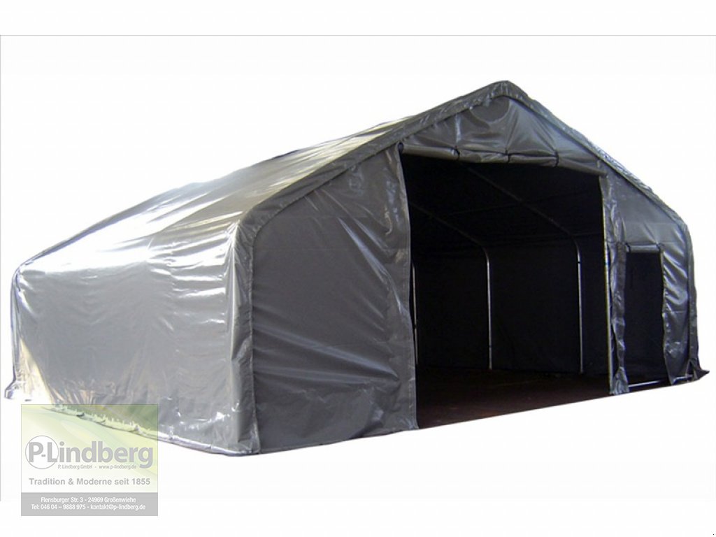 Zelthalle του τύπου P.Lindberg GmbH Robuste Zelthalle 9,15 x 7,9 x 4,2m PVC-Plane 650 Gramm/m² Stahlrahmen Garage Unterstand Materiallager, Neumaschine σε Großenwiehe (Φωτογραφία 3)