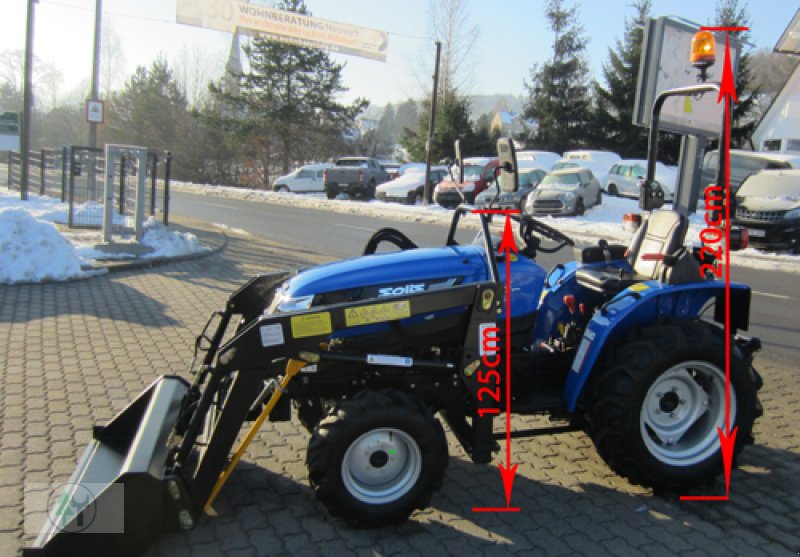 Traktor van het type Solis Kleintraktor SOLIS 20 Traktor mit Allrad Frontlader 1,20m neu (Aufpreis KFZ-Brief), Neumaschine in Schwarzenberg (Foto 2)