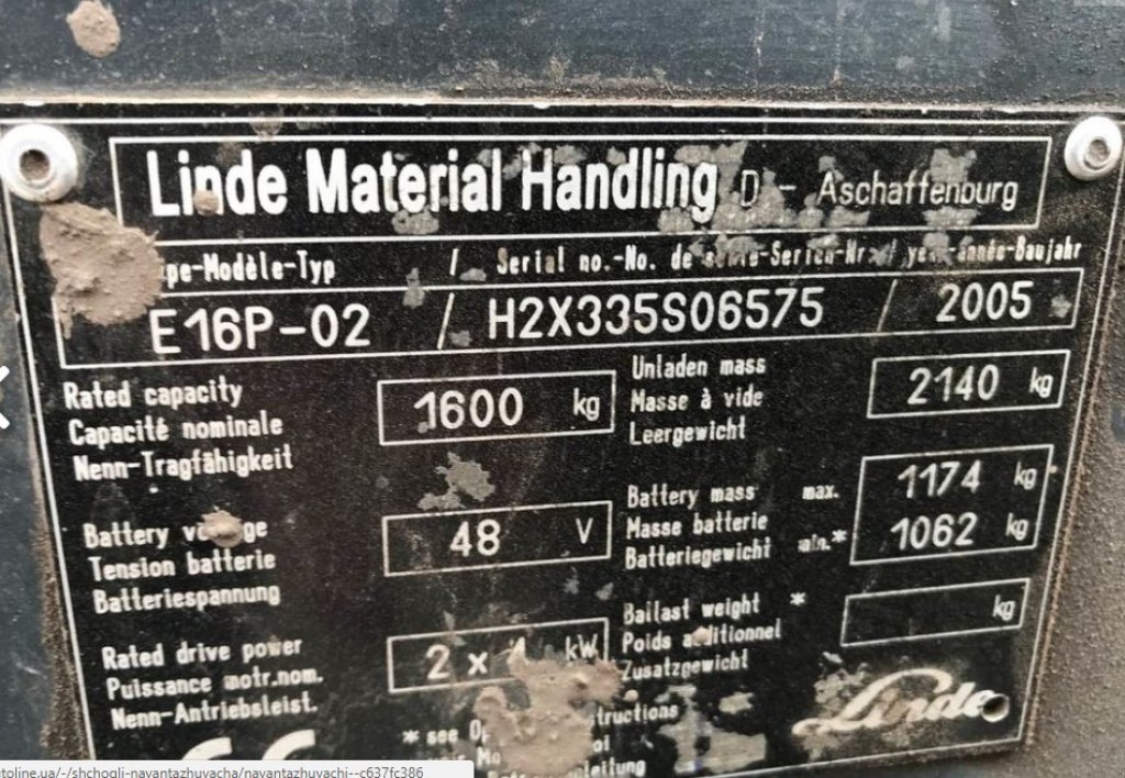 Gabelstapler typu Linde E 16P-02,  v Київ (Obrázek 6)