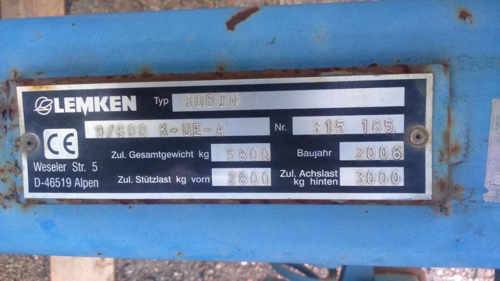 Wiesenegge typu Lemken Rubin 9/600, Gebrauchtmaschine v Подворки (Obrázek 6)