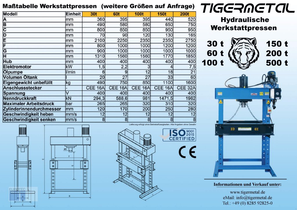 Sonstiges typu Tigermetal Richtpresse 60 Tonnen t, Neumaschine v Burtenbach (Obrázek 7)