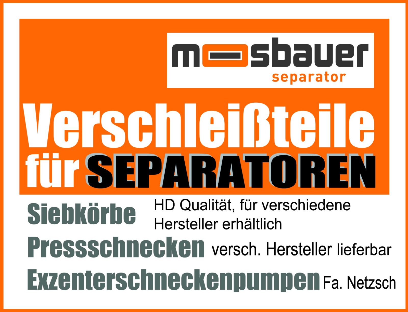 Sonstige Gülletechnik & Dungtechnik of the type Moosbauer Separator Ersatzteile für Separatoren, Neumaschine in Reut (Picture 1)