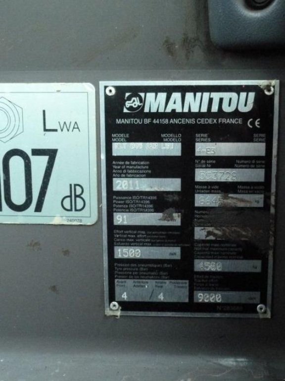 Frontlader del tipo Manitou MLT 845-120 LSU, Neumaschine en Путрівка (Imagen 2)