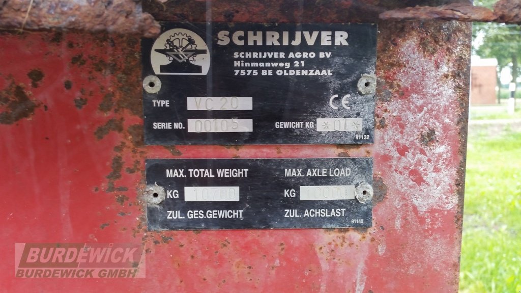 Futtermischwagen типа Schrijver Vulcano 20, Gebrauchtmaschine в Lamstedt (Фотография 11)