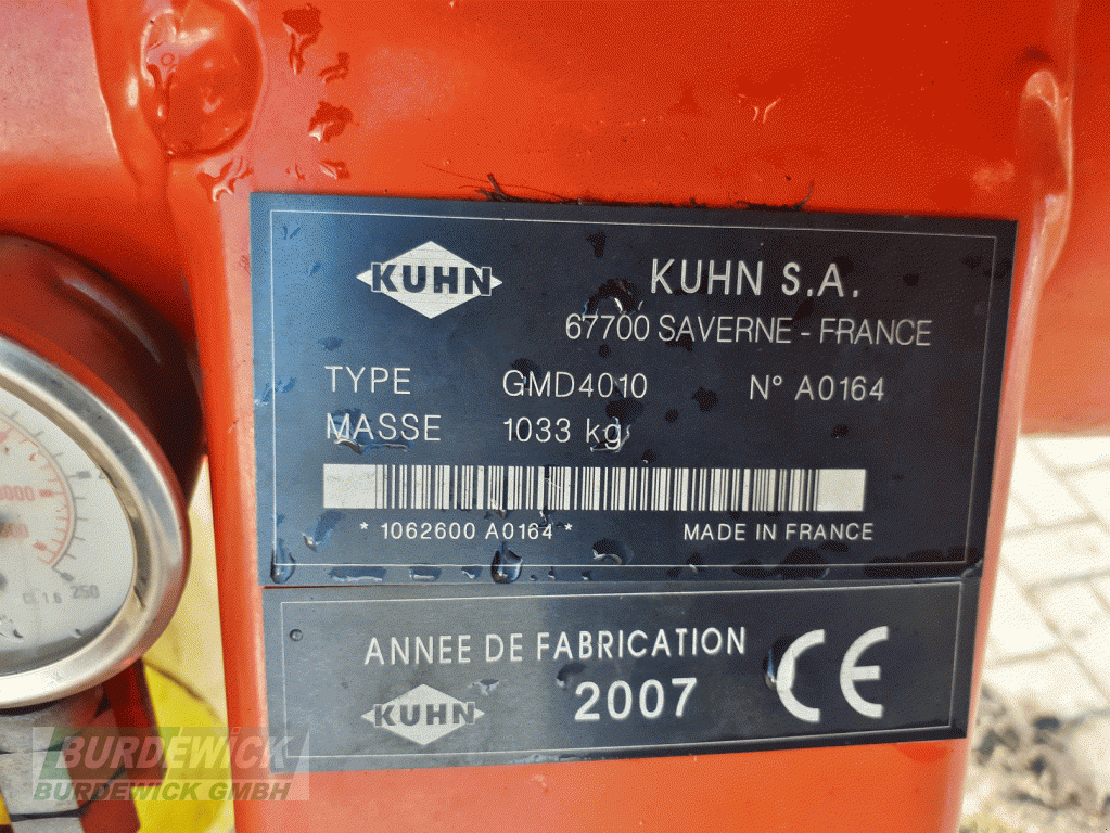 Mähwerk типа Kuhn GMD 4010, Gebrauchtmaschine в Lamstedt (Фотография 11)