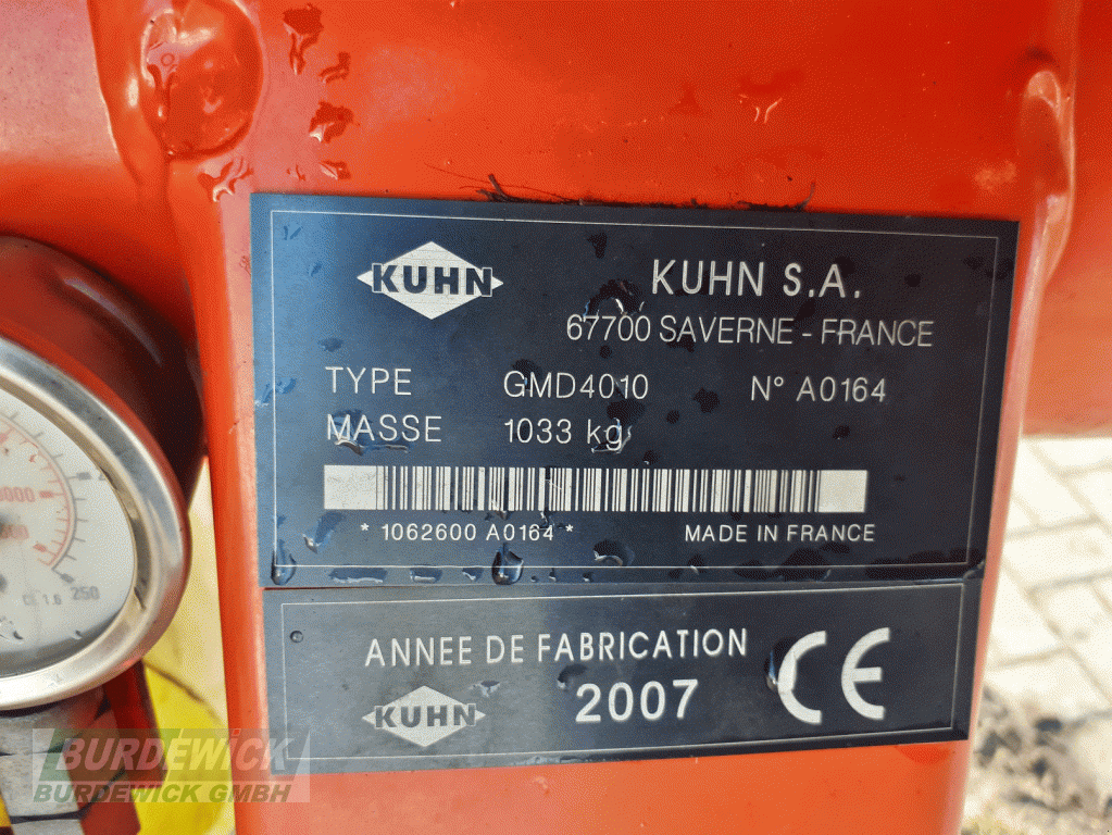 Mähwerk tip Kuhn GMD 4010, Gebrauchtmaschine in Lamstedt (Poză 11)