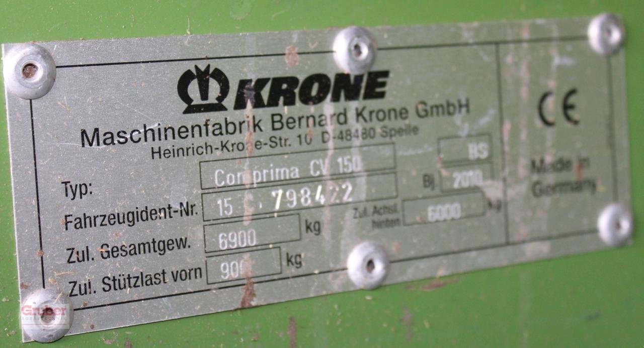Rundballenpresse des Typs Krone Comprima CV 150 XC, Gebrauchtmaschine in Leipzig OT Engelsdorf (Bild 4)
