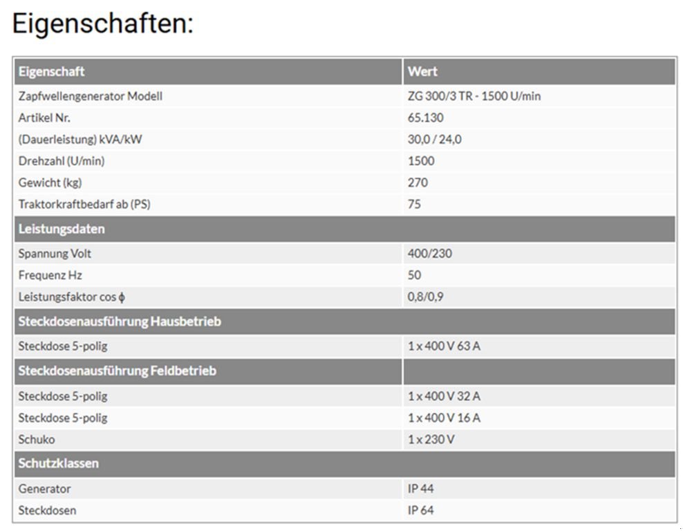 Stromgenerator of the type Sonstige Hartner ZG 300/3-TR Zapfwellengenerator, Neumaschine in St. Marienkirchen (Picture 6)