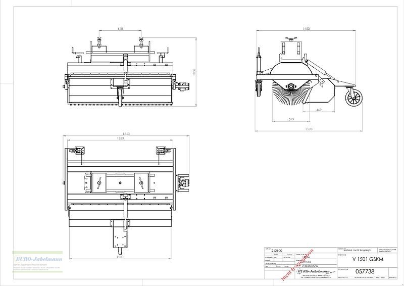 Kehrmaschine a típus EURO-Jabelmann Kehrmaschinen, NEU, Breiten 1500 - 2500 mm, eigene Herstellung, für Schlepper + Stapler, Neumaschine ekkor: Itterbeck (Kép 19)