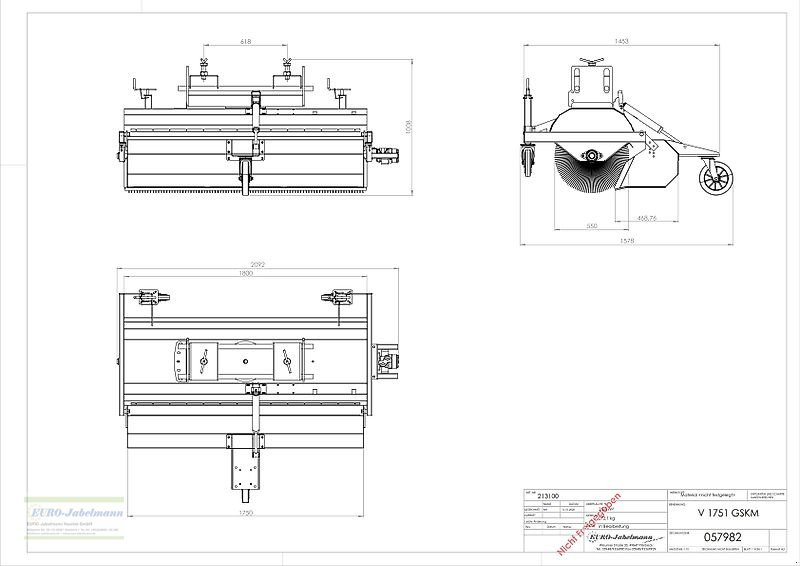 Kehrmaschine typu EURO-Jabelmann Kehrmaschinen, NEU, Breiten 1500 - 2500 mm, eigene Herstellung, für Schlepper + Stapler, Neumaschine w Itterbeck (Zdjęcie 21)