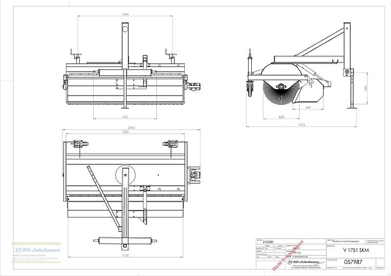 Kehrmaschine typu EURO-Jabelmann Kehrmaschinen, NEU, Breiten 1500 - 2500 mm, eigene Herstellung, für Schlepper + Stapler, Neumaschine w Itterbeck (Zdjęcie 22)