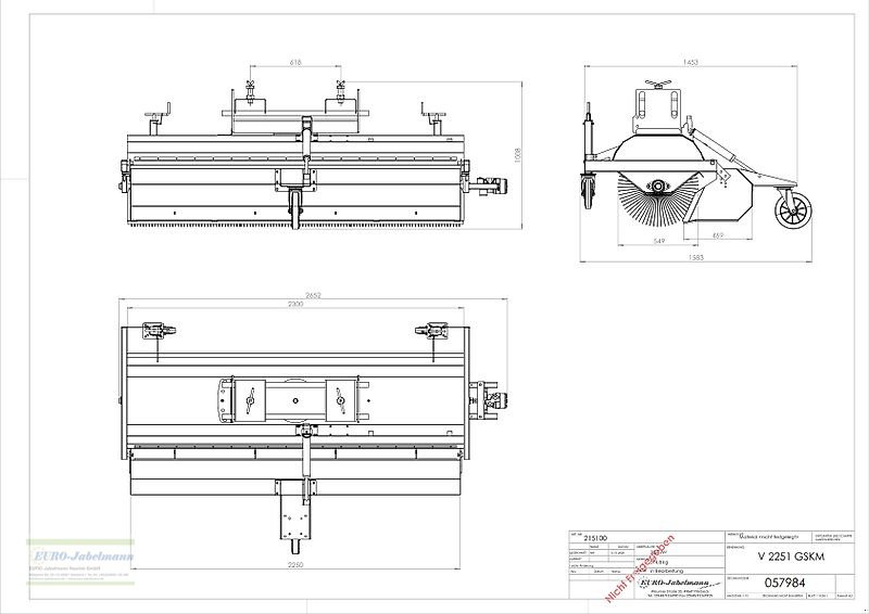 Kehrmaschine a típus EURO-Jabelmann Kehrmaschinen, NEU, Breiten 1500 - 2500 mm, eigene Herstellung, für Schlepper + Stapler, Neumaschine ekkor: Itterbeck (Kép 25)