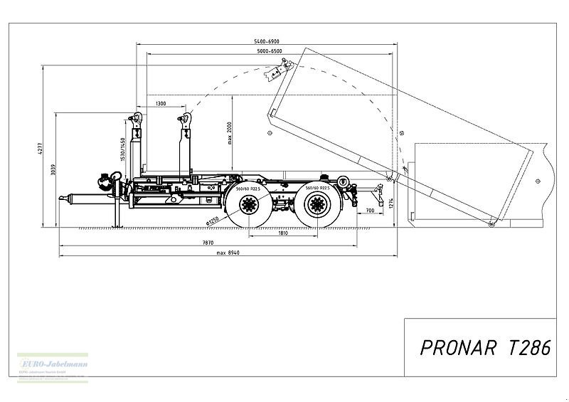 Abrollcontainer typu PRONAR Hakenlift  T 286, 23 to. zGG, Abrollkipper /  Containeranhänger / Containerfahrzeug / Abrollsystem / Abrollfahrzeug / Hakengerät Modell T 286, 23 to., Neumaschine v Itterbeck (Obrázek 30)