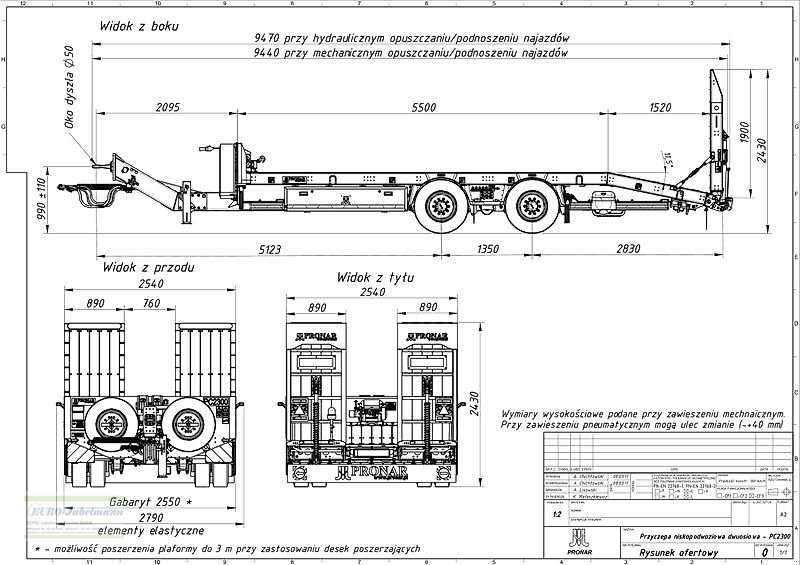 Tieflader del tipo PRONAR Tieflader PC 2300,18 to, 100 km/h, NEU, Gebrauchtmaschine en Itterbeck (Imagen 21)