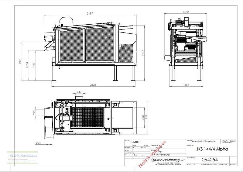 Lagertechnik des Typs EURO-Jabelmann Kartoffelsortieranlage, JKS 144/4 Alpha, NEU, Neumaschine in Itterbeck (Bild 7)