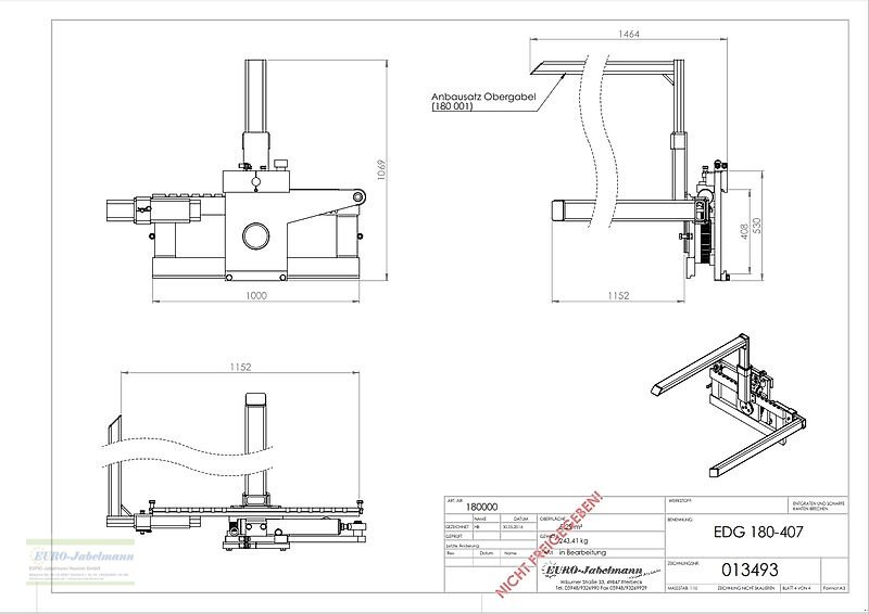 Frontstapler typu EURO-Jabelmann Kistendrehgerät FEM II, für Stapler, NEU, eigene Herstellung, Neumaschine v Itterbeck (Obrázek 22)