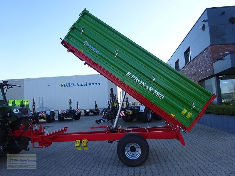 Kipper Türe ait PRONAR Einachsdreiseitenkipper Modell 671 (7,4 to.) Auflauf/Druckluftbremse, NEU, Neumaschine içinde Itterbeck (resim 21)