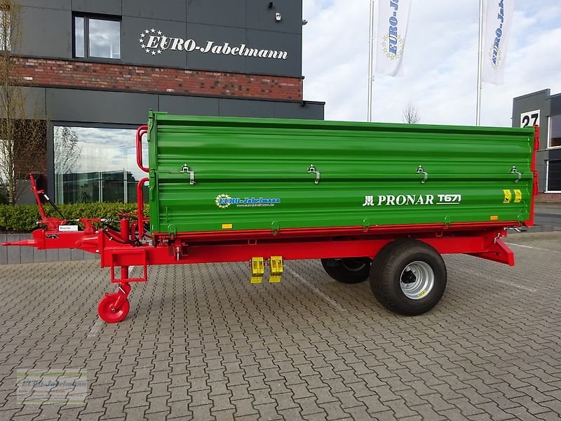 Kipper typu PRONAR T671 (7,4 to. z.GG.), Ein-Achs-Dreiseitenkipper, Einachskipper, Kipperanhänger, Einachser Kipper, Landwirtschaftlicher Kipper, Neumaschine w Itterbeck (Zdjęcie 3)