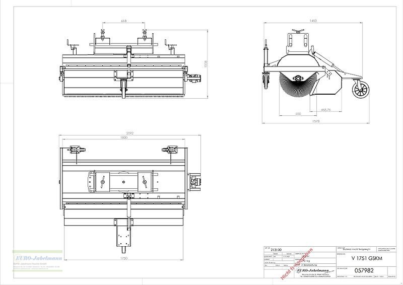 Kehrmaschine typu EURO-Jabelmann Kehrmaschine, Staplerkehrmaschine V 1751 GSKM, 1,75 m NEU, Neumaschine v Itterbeck (Obrázek 22)
