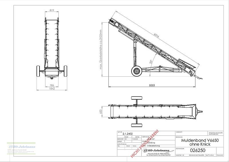 Förderanlage του τύπου EURO-Jabelmann Förderband, EURO-Band V 6650, 6 m, NEU, Neumaschine σε Itterbeck (Φωτογραφία 12)