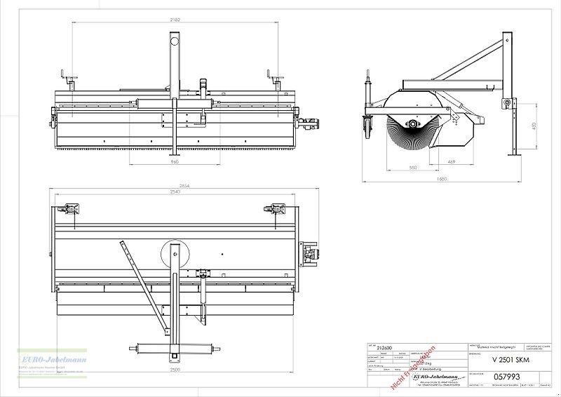 Kehrmaschine tip EURO-Jabelmann Schlepperkehrmaschinen 2,50 m, einschl. hydr. Entleerung, aus laufender Produktion, NEU, Neumaschine in Itterbeck (Poză 7)