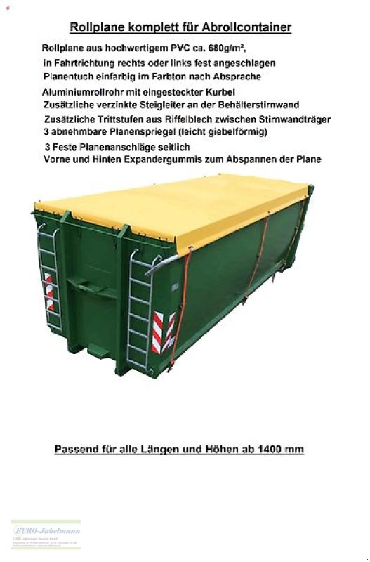 Abrollcontainer Türe ait EURO-Jabelmann Container STE 4500/700, 8 m³, Abrollcontainer, Hakenliftcontainer, NEU, Neumaschine içinde Itterbeck (resim 22)