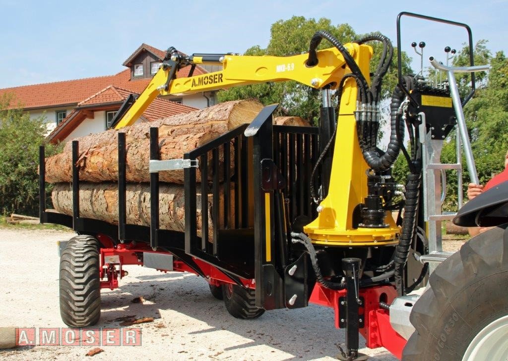 Rückewagen & Rückeanhänger Türe ait A. Moser MHL-9 Lenkachse mit MKD-6,9, Neumaschine içinde Altmünster (resim 8)